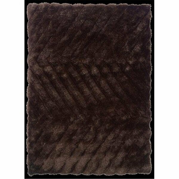 Linon 8 x 10 ft. Links ZigZag Indoor Area Rug - Chocolate RUG-LK0581